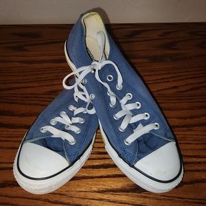 Blue Double Tongue Converse